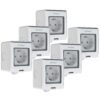 Set van 6 Smart stekkers - WiFi & Bluetooth - IP55 voor binnen en buiten - Compatibel met Amazon Alexa & Google Home - Wit - Europlug | HOFTRONIC SMART