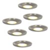 Set van 6 Vegas - LED Inbouwspots - 4 Watt 345 lumen - 2700K Warm wit - GU10 - Dimbaar - Rond - IP44 voor badkamer