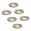 Set van 6 Vegas - LED platte inbouwspots met lage inbouwdiepte 60mm - 6 Watt 570 Lumen - 2700K Warm wit - GU10 LED Module - Dimbaar - Rond - IP44 voor badkamer