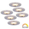 Set van 6 Venezia LED inbouwspots - 6 Watt 460lm - Dim to warm - Rond - Dimbaar - IP65 waterdicht - Chrome - Voor binnen