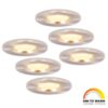 Set van 6 Venezia LED inbouwspots - 6 Watt 460lm - Dim to warm - Rond - Dimbaar - IP65 waterdicht - RVS - Voor binnen