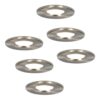 Set van 6 Venezia LED inbouwspots - 6 Watt 650 lumen - 2700K warm wit - Dimbaar - Rond - IP65 waterdicht - RVS - Voor binnen
