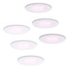 Set van 6 Venezia Smart inbouwspots - IP65 waterdicht - 6 Watt 450 lumen - Wifi + Bluetooth - RGBWW - Google Home