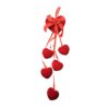 Set van 6 fluwelen harten 9x4x40 cm | Merkloos
