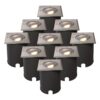Set van 9 Cody LED Grondspots RVS - GU10 4