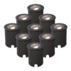 Set van 9 Lilly dimbare LED Grondspot - Kantelbaar - Overrijdbaar - Rond - 2700K warm wit - IP67 waterdicht - 3 jaar garantie - Zwart | HOFTRONIC
