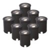 Set van 9 Lilly dimbare LED Grondspot - Kantelbaar - Overrijdbaar - Rond - 4000K neutraal wit - IP67 waterdicht - 3 jaar garantie - Zwart | HOFTRONIC