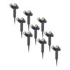 Set van 9 Pinero Dubbel LED prikspots - GU10 8 Watt 345 Lumen - Dimbaar - Kantelbaar - GU10 - 4000K neutraal wit - IP64 Waterdicht - Zwart | HOFTRONIC