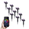 Set van 9 Pinero - Dubel Smart LED Prikspot - IP65 waterdicht - 11 Watt 690 Lumen - RGBWW - GU10 - Wifi + Bluetooth - IP65 Waterdicht - Bestuurbaar via app - Google Home
