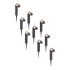 Set van 9 Pinero LED prikspots - GU10 4 Watt 345 Lumen - Dimbaar - Kantelbaar - 4000K neutraal wit - IP64 Waterdicht - Zwart - Tuinspot | HOFTRONIC