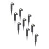 Set van 9 Pinero LED prikspots - GU10 4 Watt 345 Lumen - Dimbaar - Kantelbaar - 6500K daglicht wit - IP64 Waterdicht - Zwart - Tuinspot | HOFTRONIC