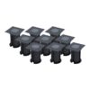 Set van 9 Ramsay LED Grondspots - Vierkant - Dimbaar - GU10 - Excl. Lichtbron - Tuinspot - Zwart - IP67 waterdicht - Overrijdbaar voor de Oprit