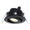 Sienna mini LED inbouwspot - 12 Volt 3 Watt 200 lumen - 2700K warm wit - Dimbaar - Kantelbaar - Plat 30mm - IP44 waterdicht - Zwart | HOFTRONIC