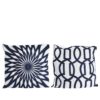 Sierkussen 43x43cm blauw/wit | Decoris