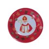 Sinterklaas borden karton rood 8st Ø23cm | Merkloos