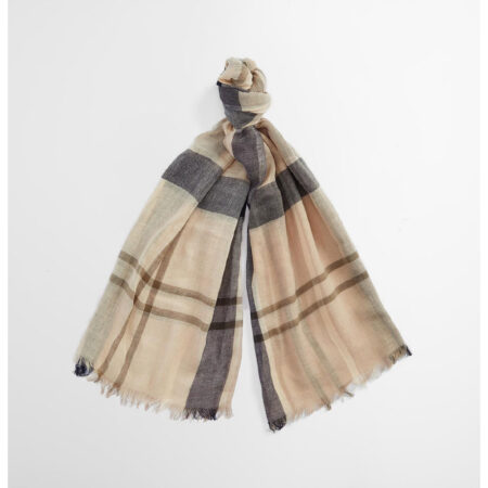 Sjaal Abigail Dark Navy/Light Sand | Barbour