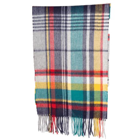 Sjaal Bright country plaid lambswool navy | Barbour