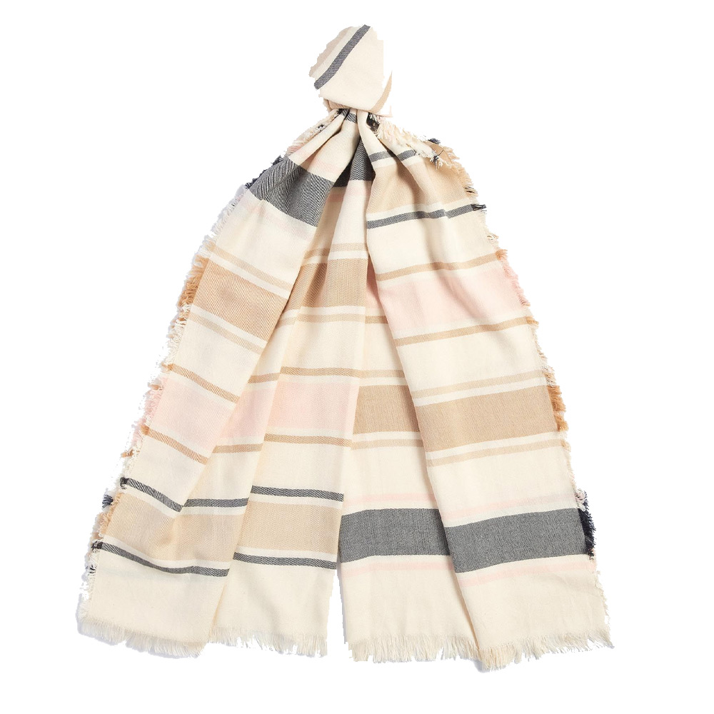 Sjaal Broxburn Stripe Primrose Hessian | Barbour