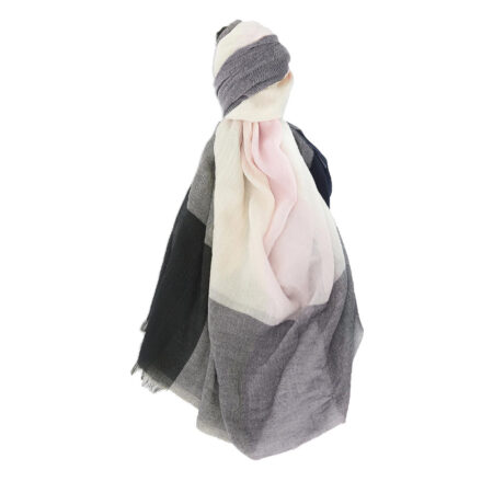 Sjaal Cranmoor Multi Navy/Pink Lavender | Barbour