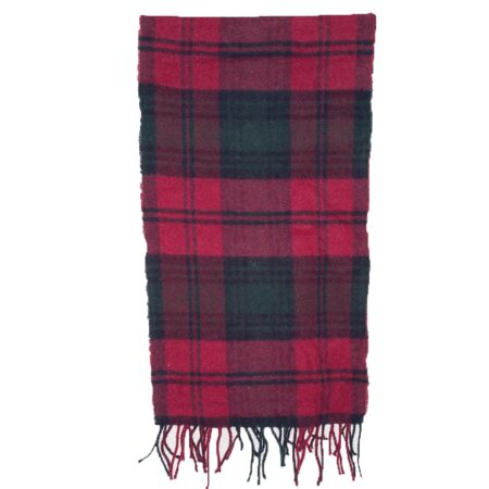 Sjaal Lambswool bordeau/groen | Johnstons / Scots Regal