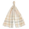 Sjaal Ryhope Check Primrose Hessian | Barbour