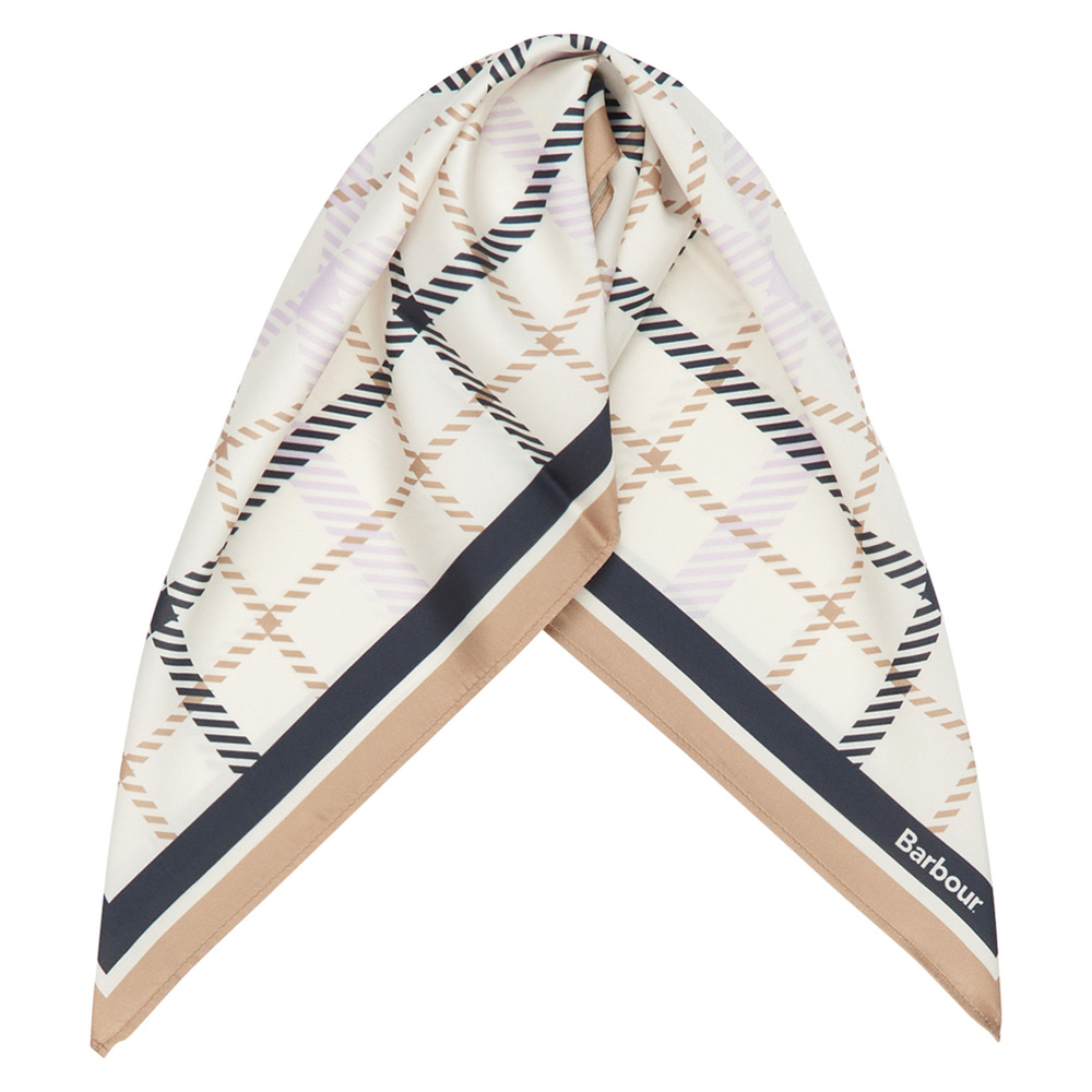Sjaal Stanton check Square navy | Barbour