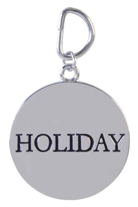Sleutelhanger Holiday - Zilverkleurige Afwerking - 3cm | Tokyo Design Studio