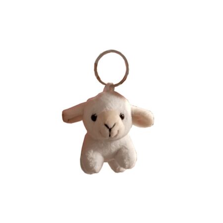 Sleutelhanger Lammetje pluche wit 9x5cm | Gerkimex