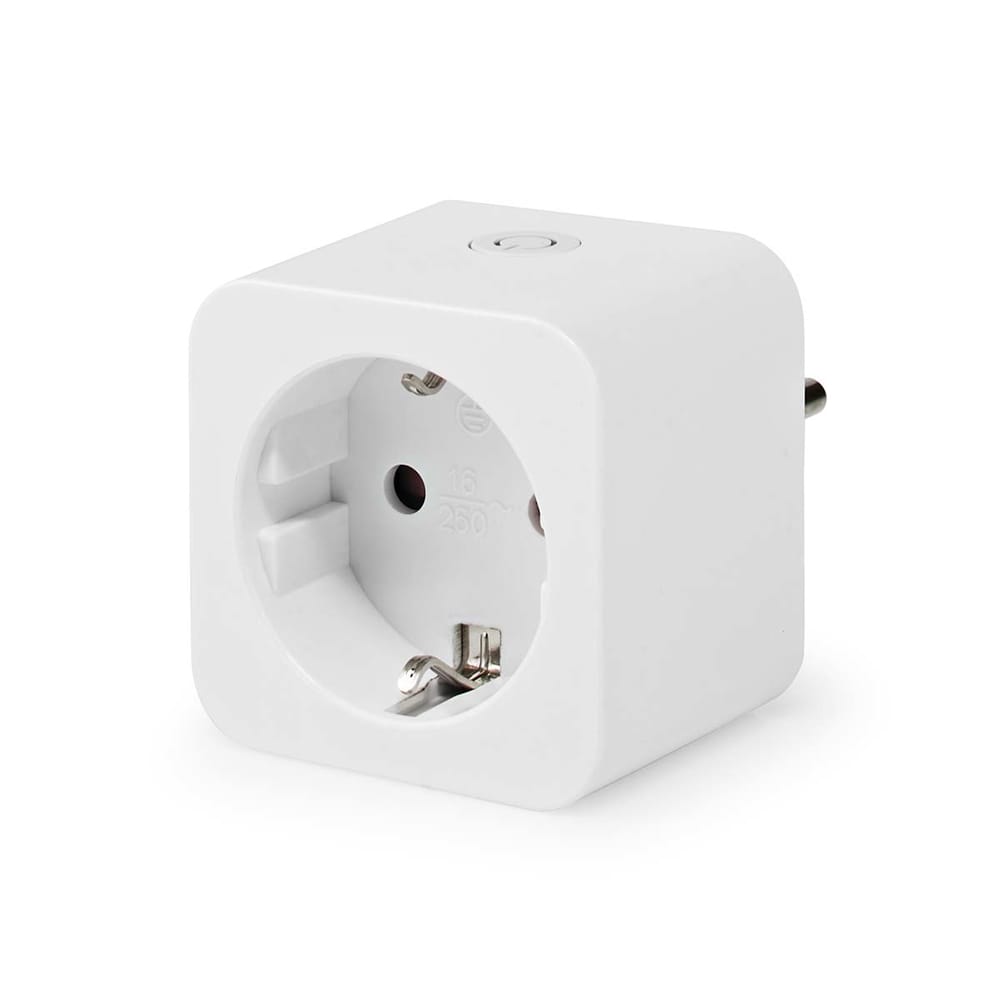 Slimme stekker - WiFi & Bluetooth - Energiemeter - Compatibel met Amazon Alexa & Google Home - 16A smart plug - Wit | Nedis