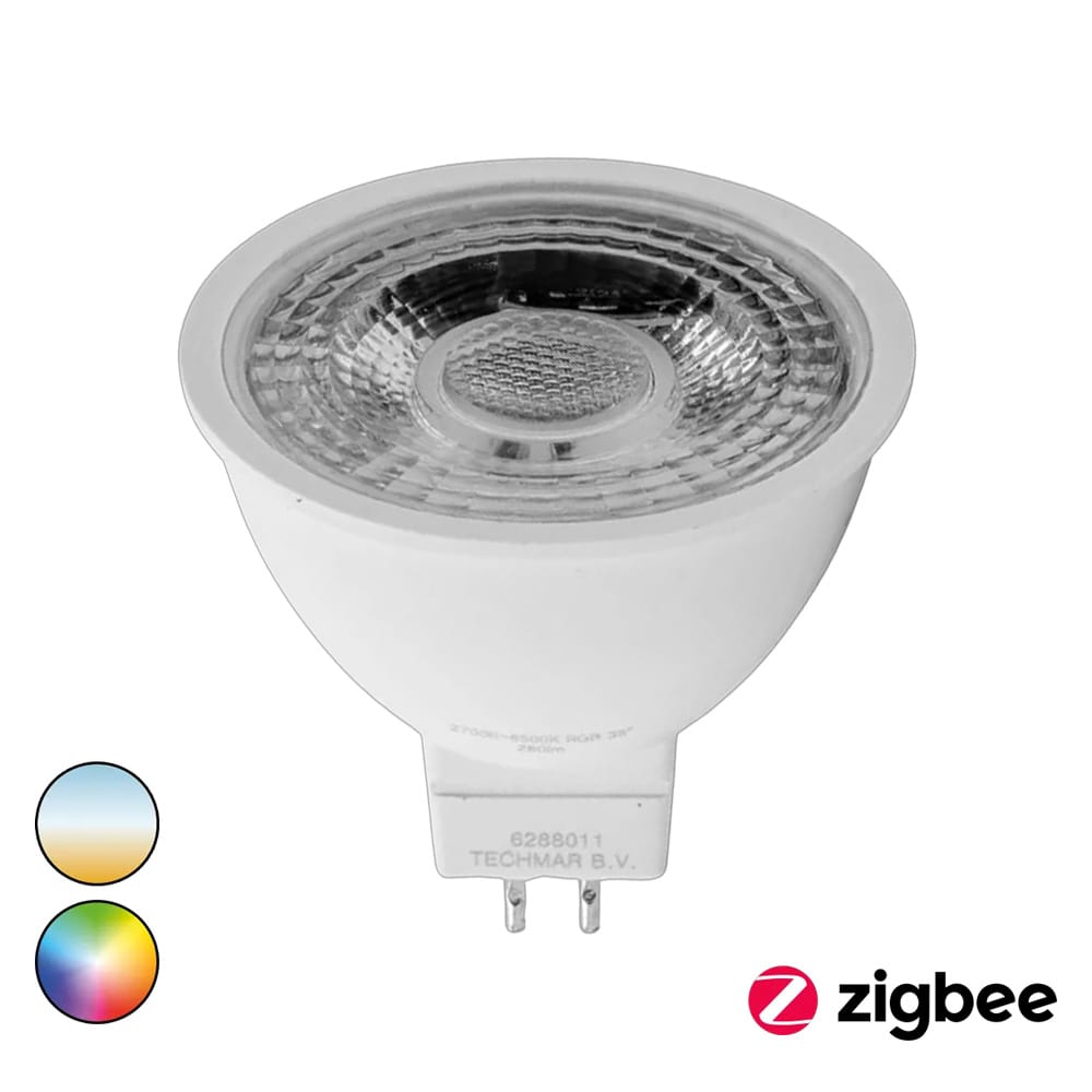 Smart LED Lamp MR16 - 5 Watt - 310 Lumen - Zigbee RGBCCT - 12V - Dimbaar via app - Wit | Lightpro