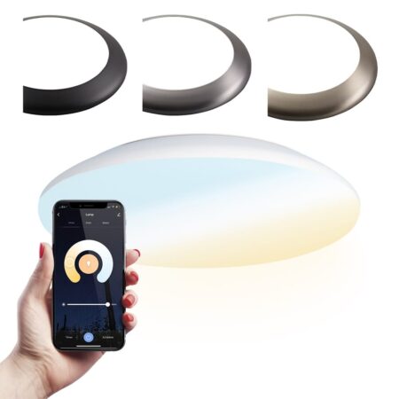 Smart plafondlamp - Bulkhead - 18 Watt - 1800 lumen - Ø30cm - IP65 waterdicht - CCT White ambience - Wifi + Bluetooth - Google Home