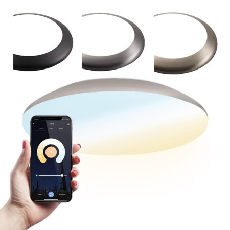 Smart plafondlamp - bulkhead - 18 Watt 1800 lumen - Ø30cm - IP65 waterdicht - White Ambience - Wifi + Bluetooth - Google Home