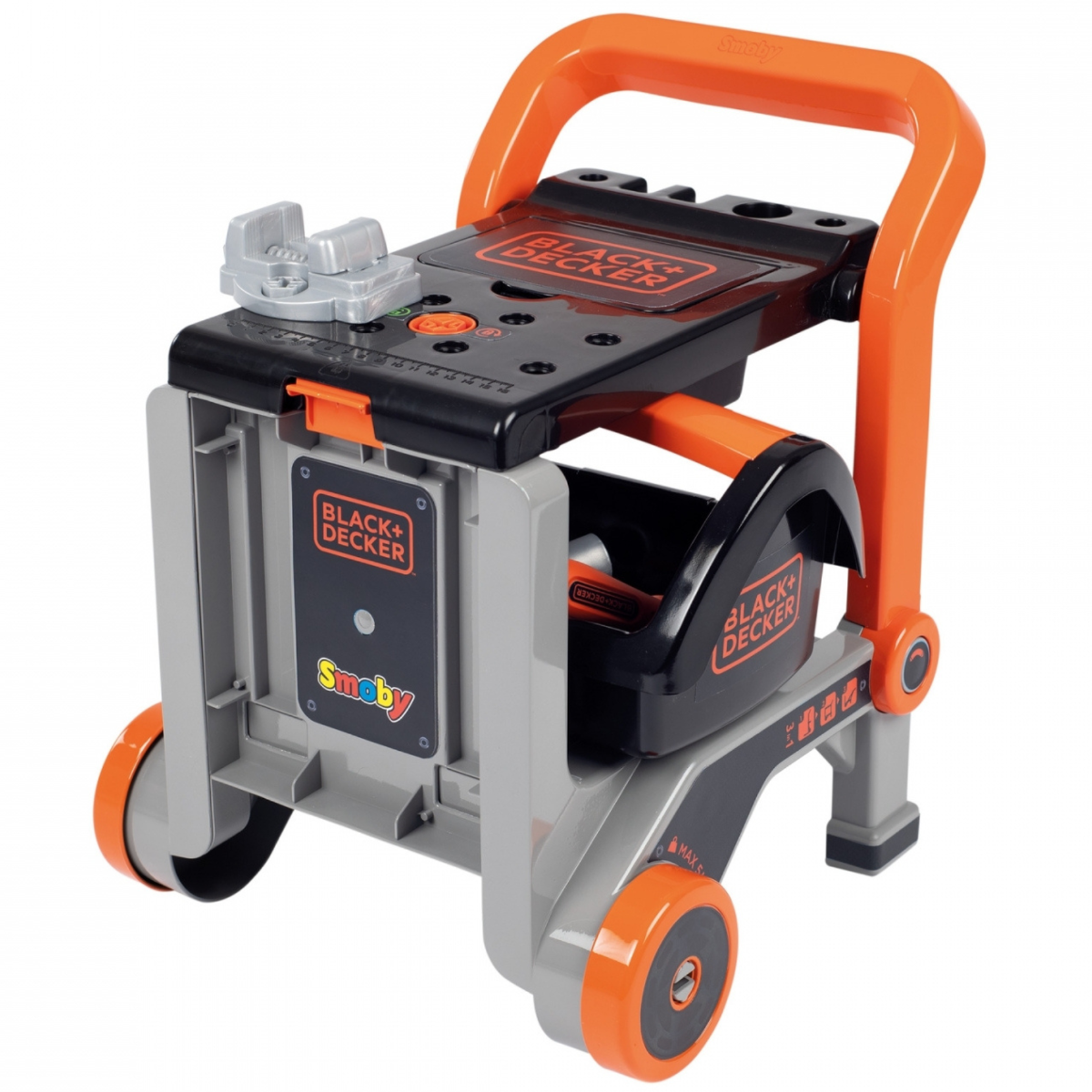 Smoby Black + Decker Bricolo speelgoed 3-in-1 steekwagen | Smoby