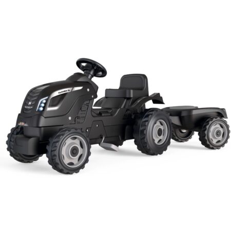 Smoby Farmer XL traptrekker met trailer - Zwart | Smoby
