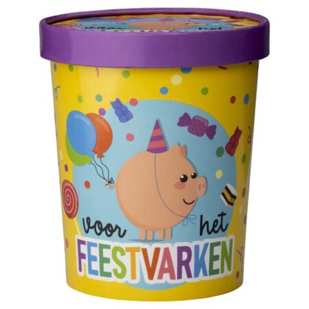 Snoepbeker Ø12x14cm - Feestvarken | Paperdreams
