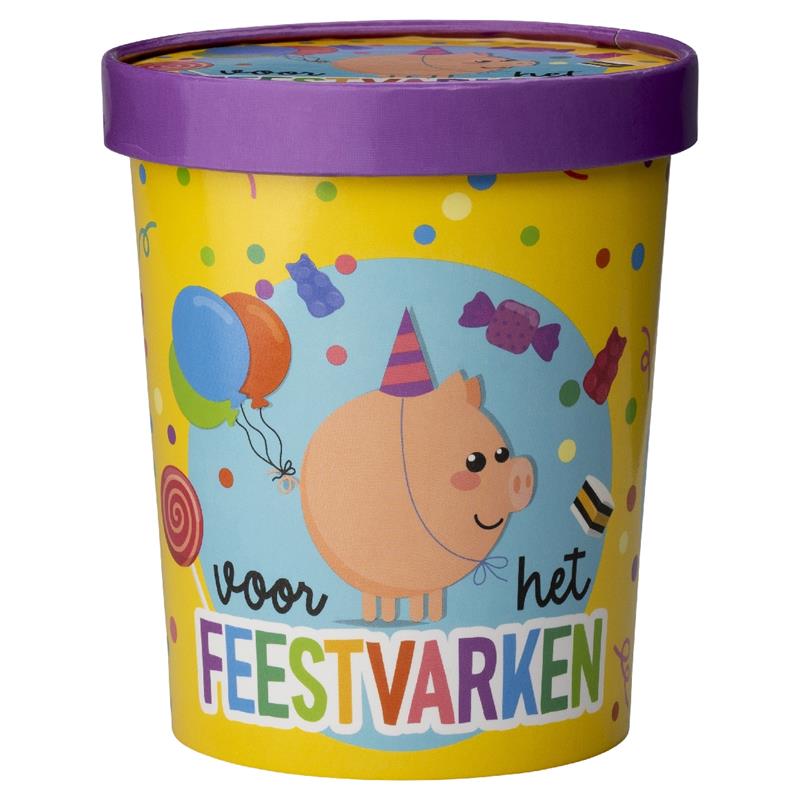 Snoepbeker Ø12x14cm - Feestvarken | Paperdreams