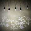 Snoer Led Projector Sneeuwvlok Warm Wit 8 Led Ip44 En Timer | Lumineo