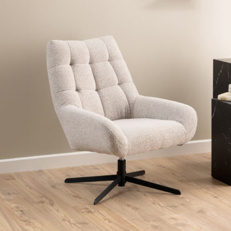 Sohome Draaifauteuil Nela Bouclé - Beige | Sohome