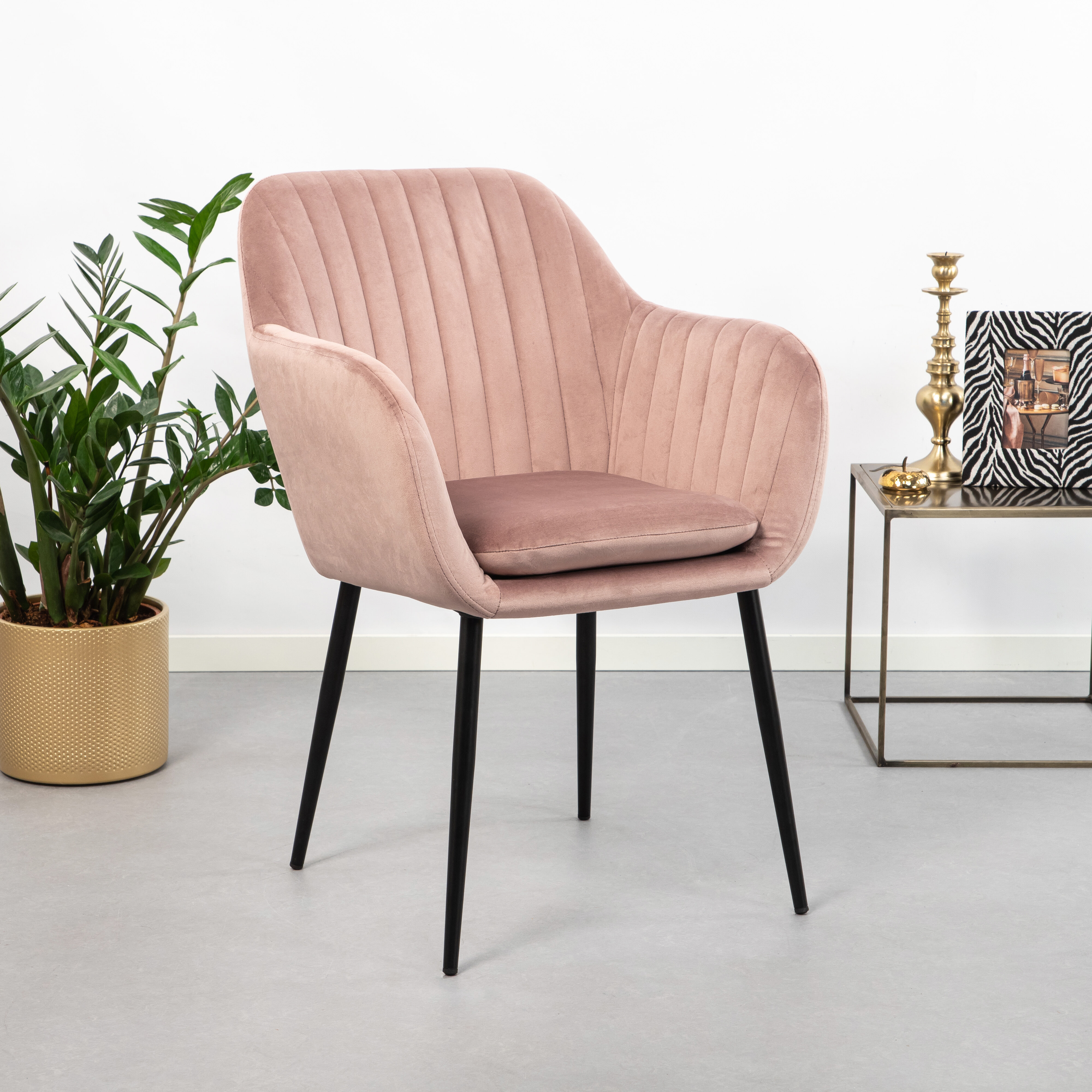 Sohome Eetkamerstoel Albin Velvet - Dusty Rose | Sohome