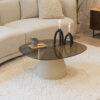 Sohome Organische Salontafel Jacky Glas en betonlook