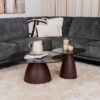 Sohome Organische Salontafel Jacky Glas en gecoat staal