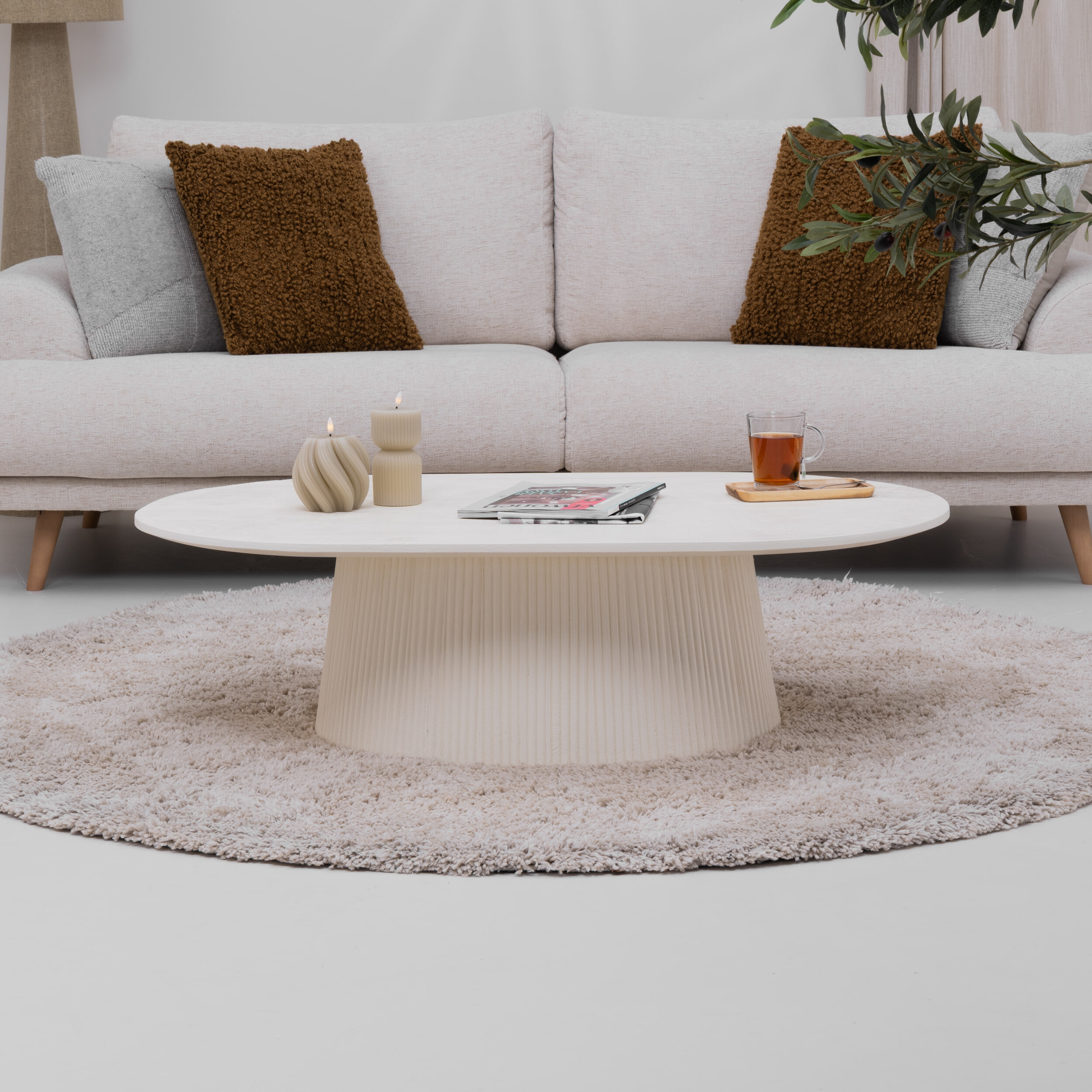 Sohome Ovale Salontafel Puck Mangohout