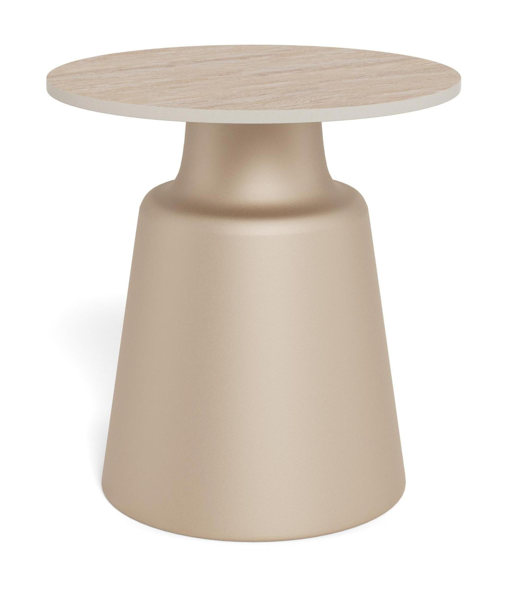 Sohome Ronde Bijzettafel Noelle Keramiek in travertinlook