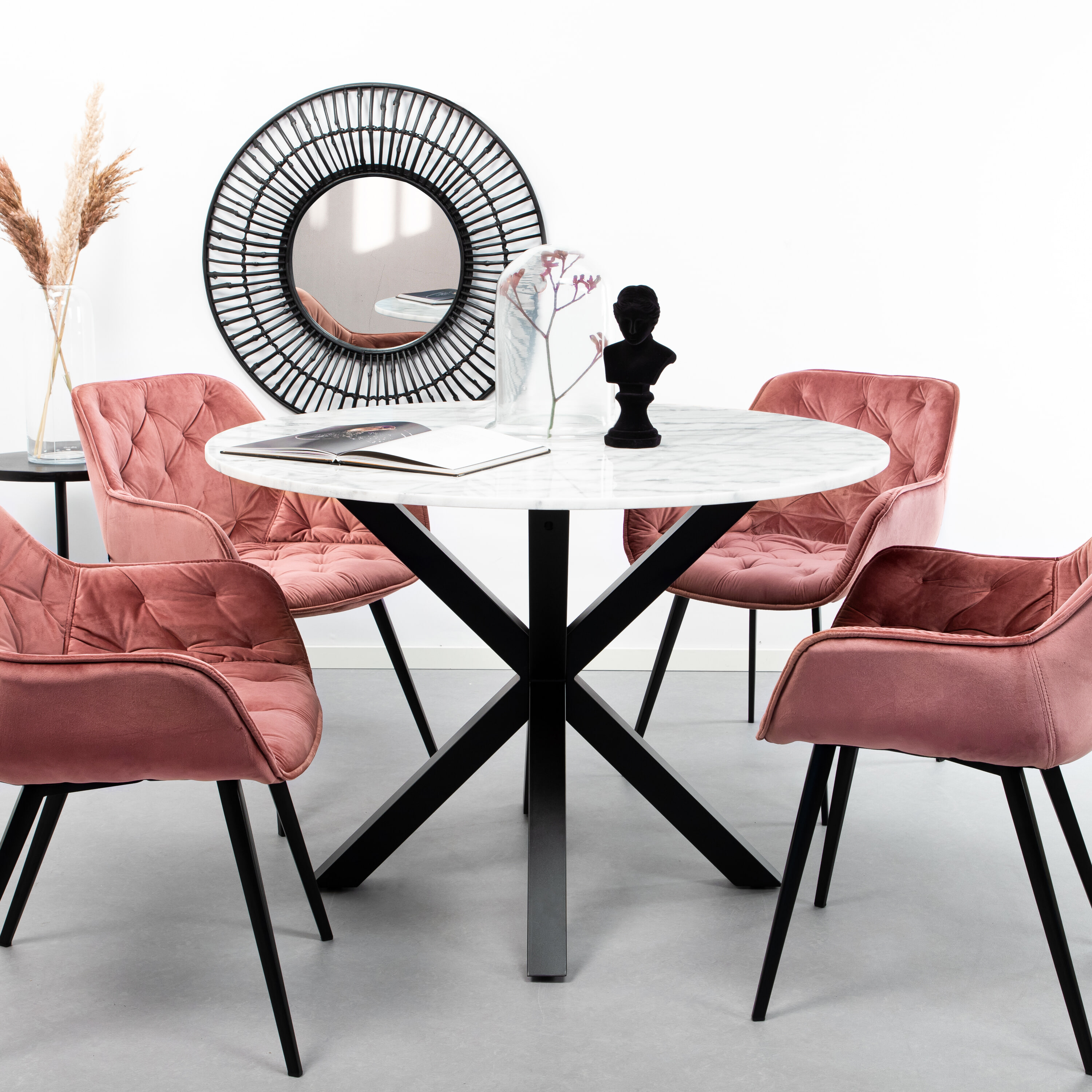 Sohome Ronde Eettafel Lille 110cm - Wit Marmer | Sohome