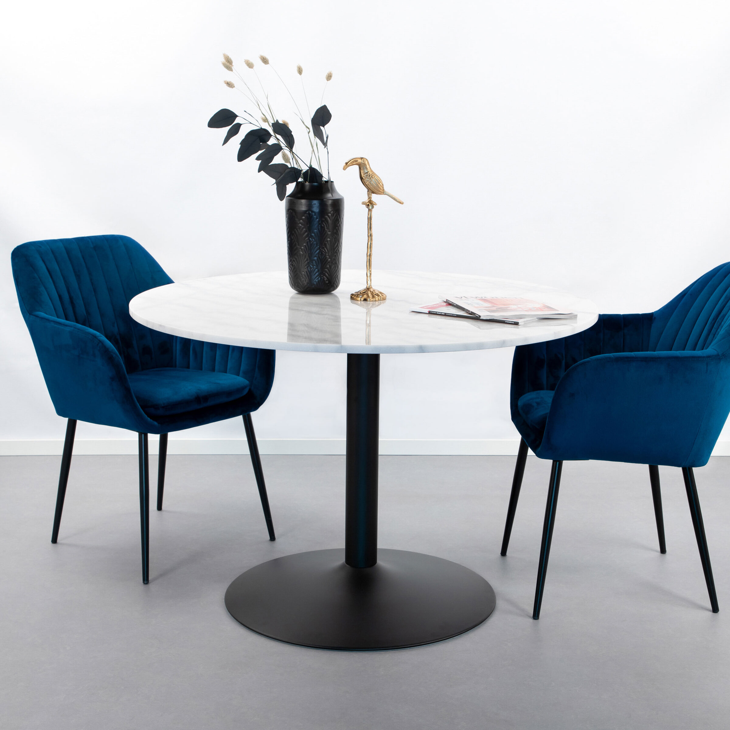 Sohome Ronde Eettafel Rune 110cm - Wit Marmer | Sohome