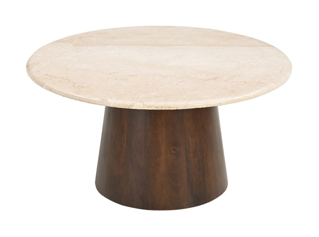 Sohome Ronde Salontafel Margred Marmer en mangohout