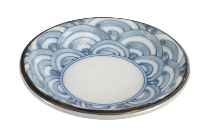 Sojasaus Schaal Blauw/Wit Seiji Rasen - Keramiek 9.5x2cm | Tokyo Design Studio