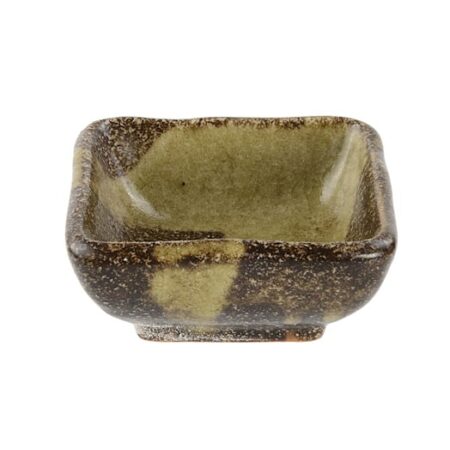 Sojasaus Schaaltje Bruin/Groen - Keramiek - 7.5 x 7.5 x 3cm | Tokyo Design Studio