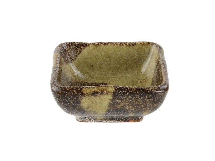 Sojasaus Schaaltje Bruin/Groen - Keramiek - 7.5 x 7.5 x 3cm | Tokyo Design Studio