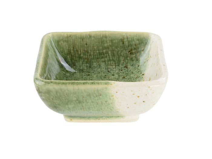 Sojasaus Schaaltje Oribe-stijl Groen/Grijs - 7.5 x 7.5 x 3 cm | Tokyo Design Studio